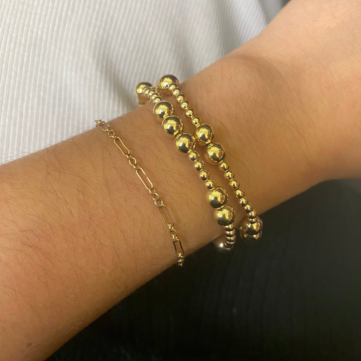 hope unwritten 6mm bead bracelet - gold