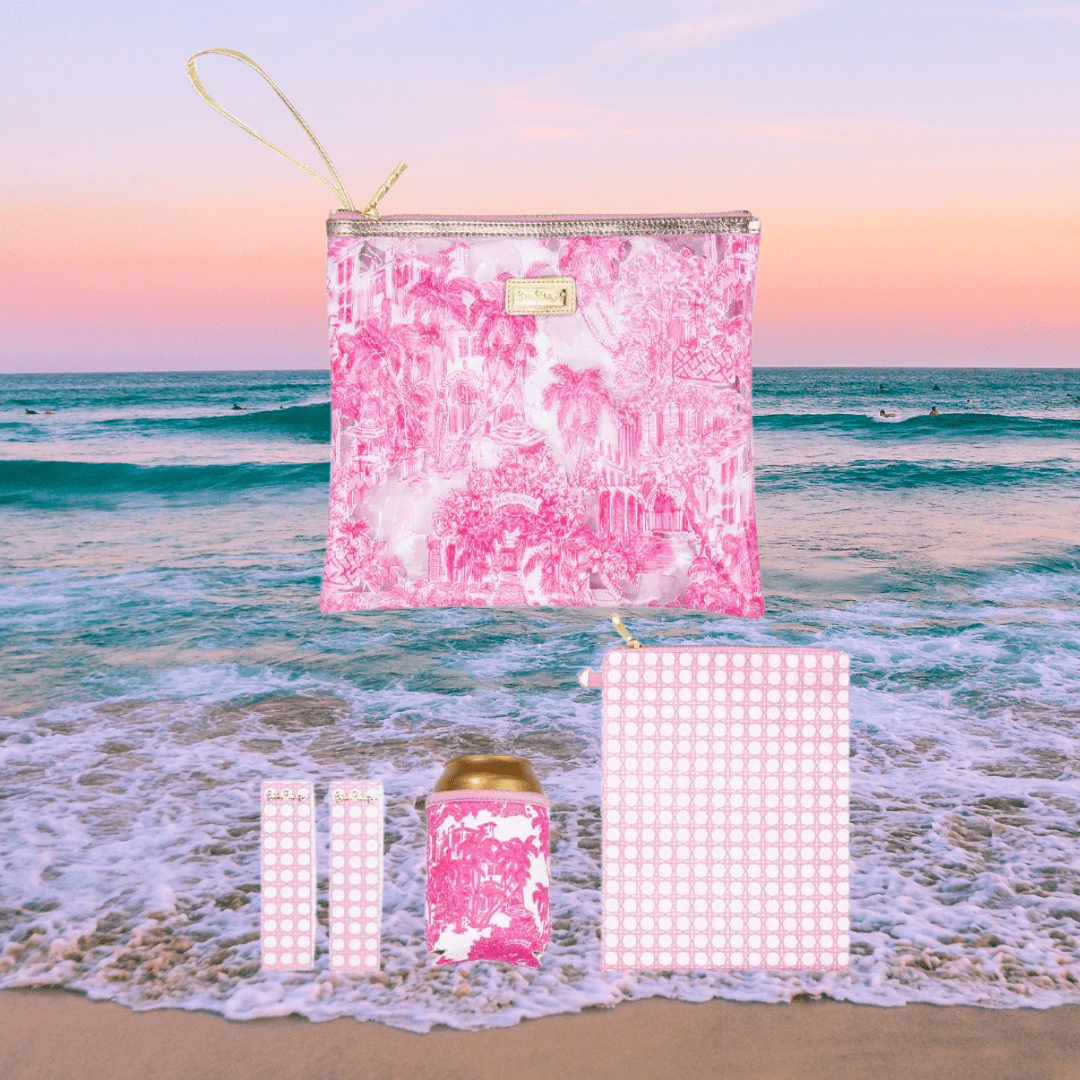 Lilly Pulitzer Beach Day Pouch Set - Palm Beach Toile – Carolina Girls