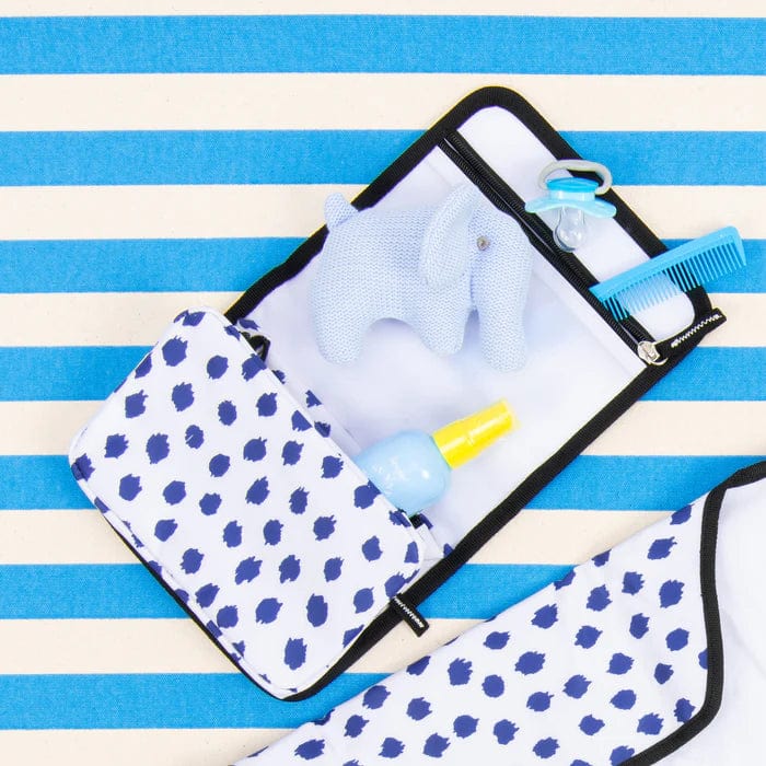 Scout Clear Pencil Bag-Navy Gingham