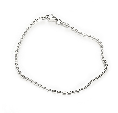 Southern Gates Sterling Silver 3mm Rice Bead Chain KAR511, 18 (81078)