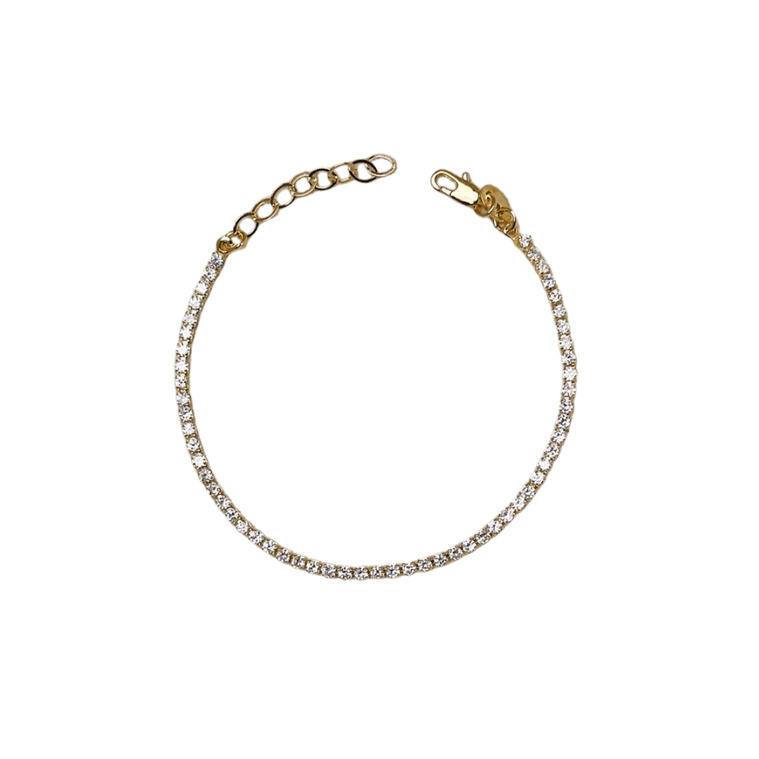 Gold Filled 2mm CZ Tennis Bracelet 7