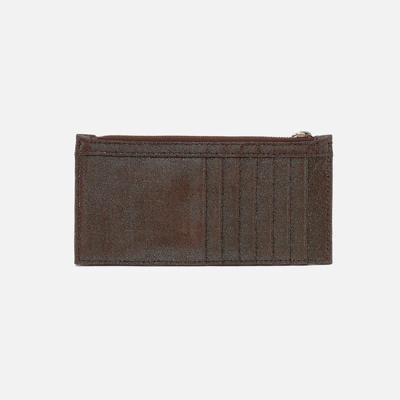Hobo Carte Credit Card Case Coffee Galaxy in Metallic Leather