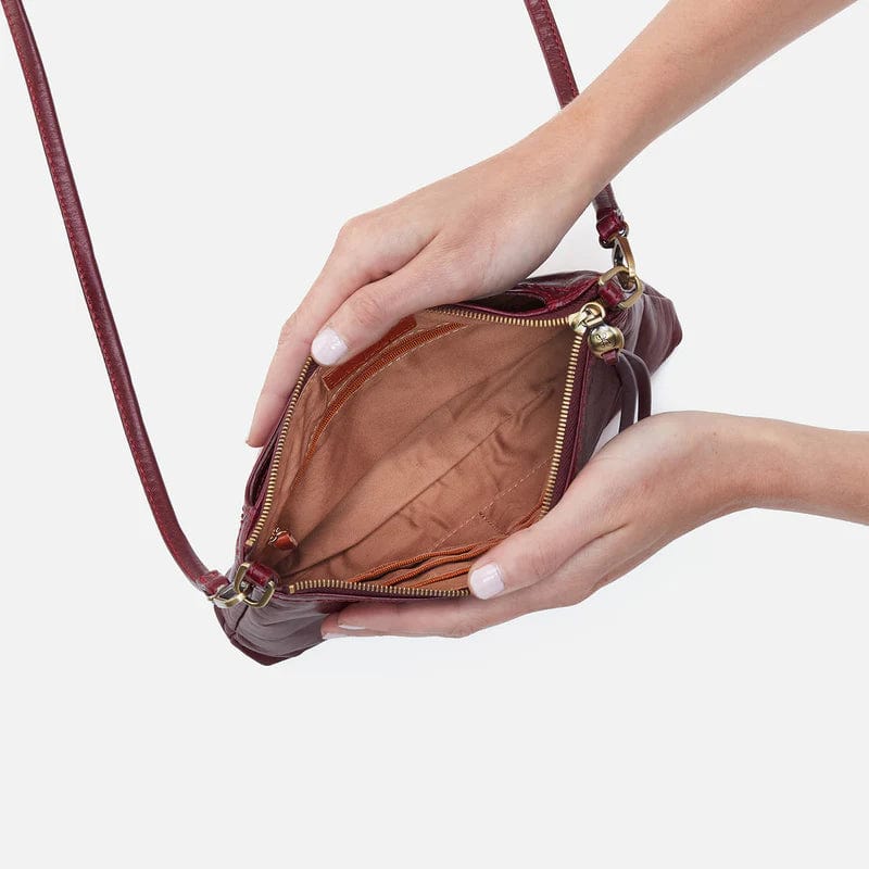 Hobo Darcy Convertible Crossbody Winterberry in Polished Leather