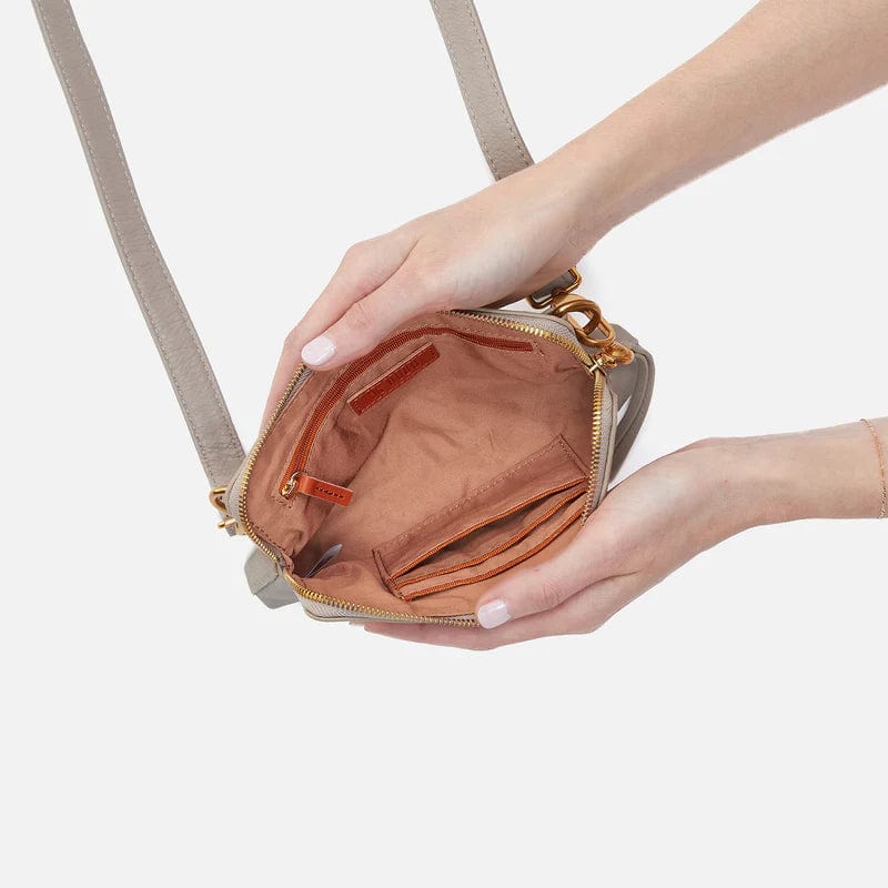 Hobo Fern Slim Belt Bag Taupe in Pebbled Leather Carolina Girls