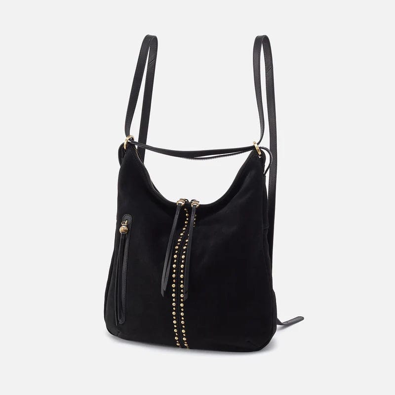 Hobo Merrin Convertible Backpack Black in Suede Carolina Girls