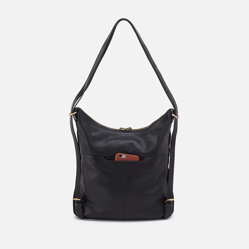 convertible leather hobo backpack HOBO Merrin Convertible Backpack / Shoulder Bag Suede Black