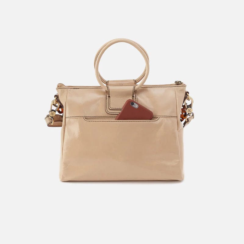 Hobo Sheila Medium Satchel - Quartz in Polished Leather