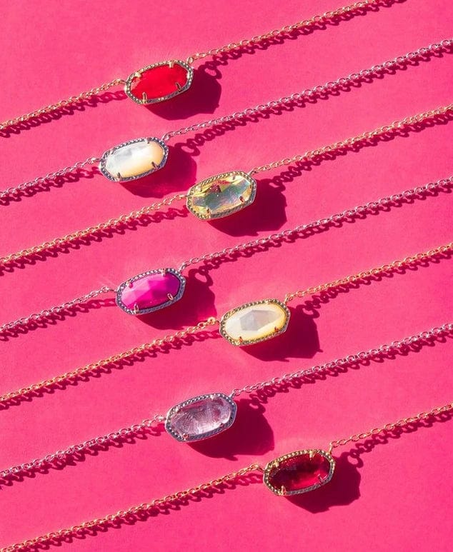 Kendra Scott Elisa Necklace Gold Coral Mother of Pearl