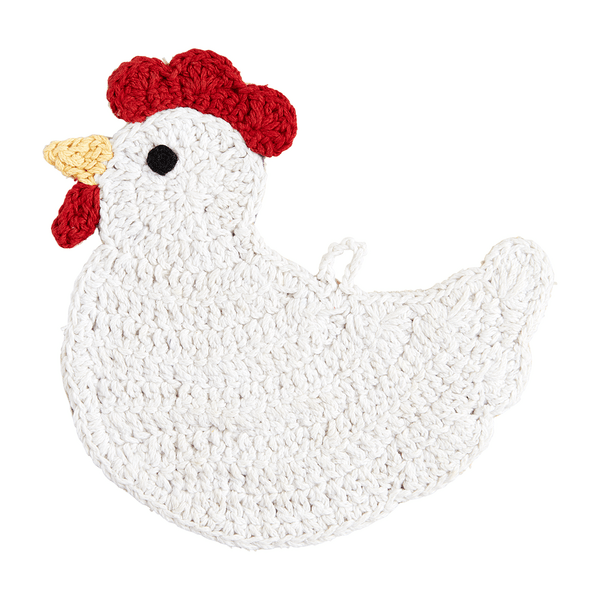 Mud Pie Chicken Crochet Trivet