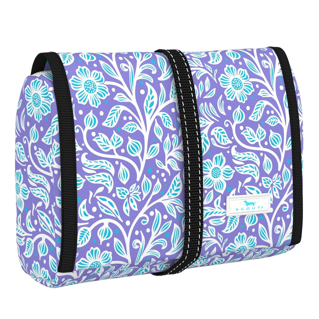 best women's hanging toiletry bag for travel Personalized Pink Lotus 360 metal hook gives you a variety of hanging options Beauty Burrito Toiletry Bag -